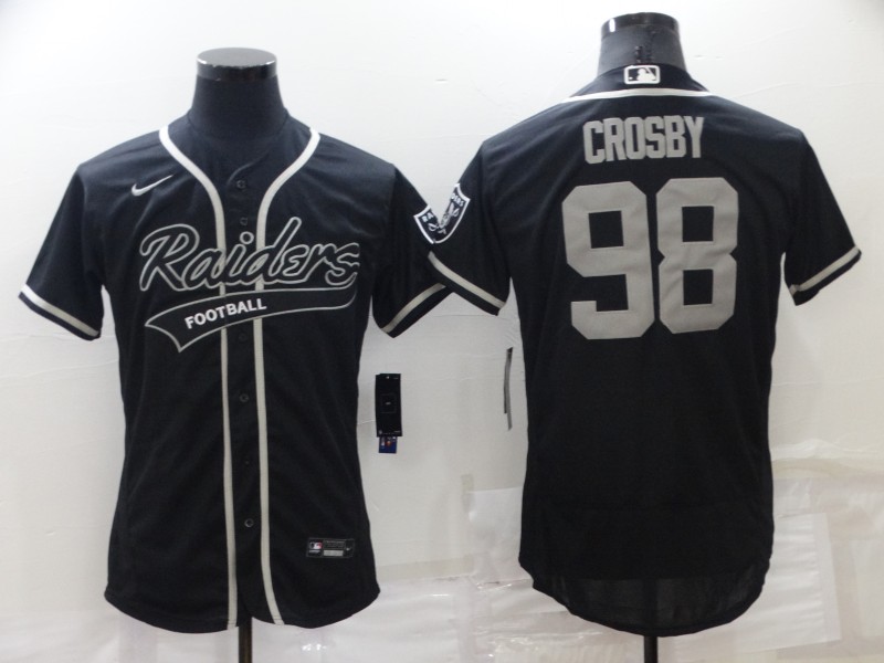 2022 Nike NFL Men Oakland Raiders 98 Crosby black Limited jerseys